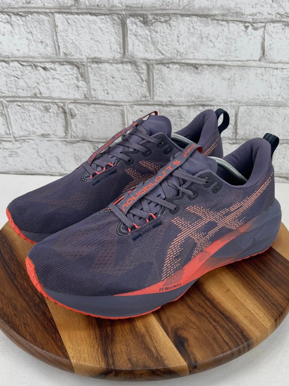 Asics Novablast 5 Men's Navy Purple and Coral Running Shoes